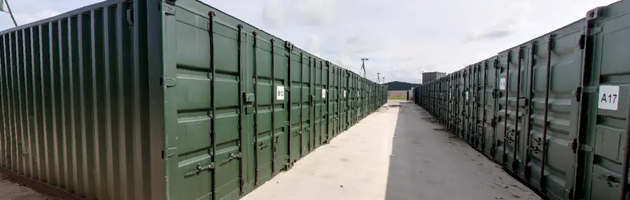 Secure drive-up self storage containers in the North West